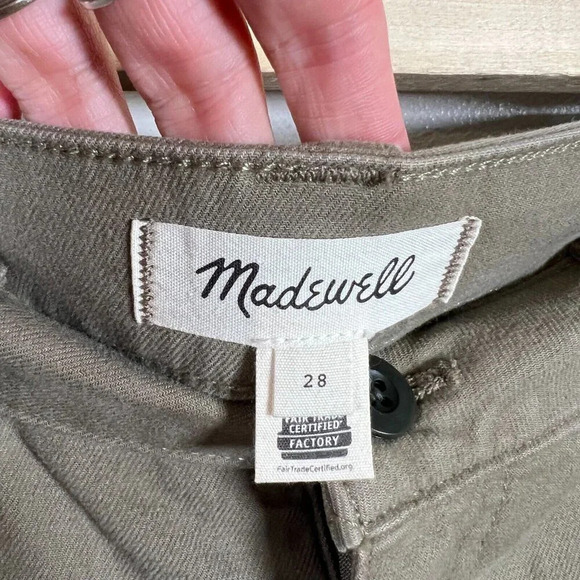 Madewell Classic Straight Cargo Pants Womens Size 28 Brown Chino Utility Minimal - Picture 3 of 12